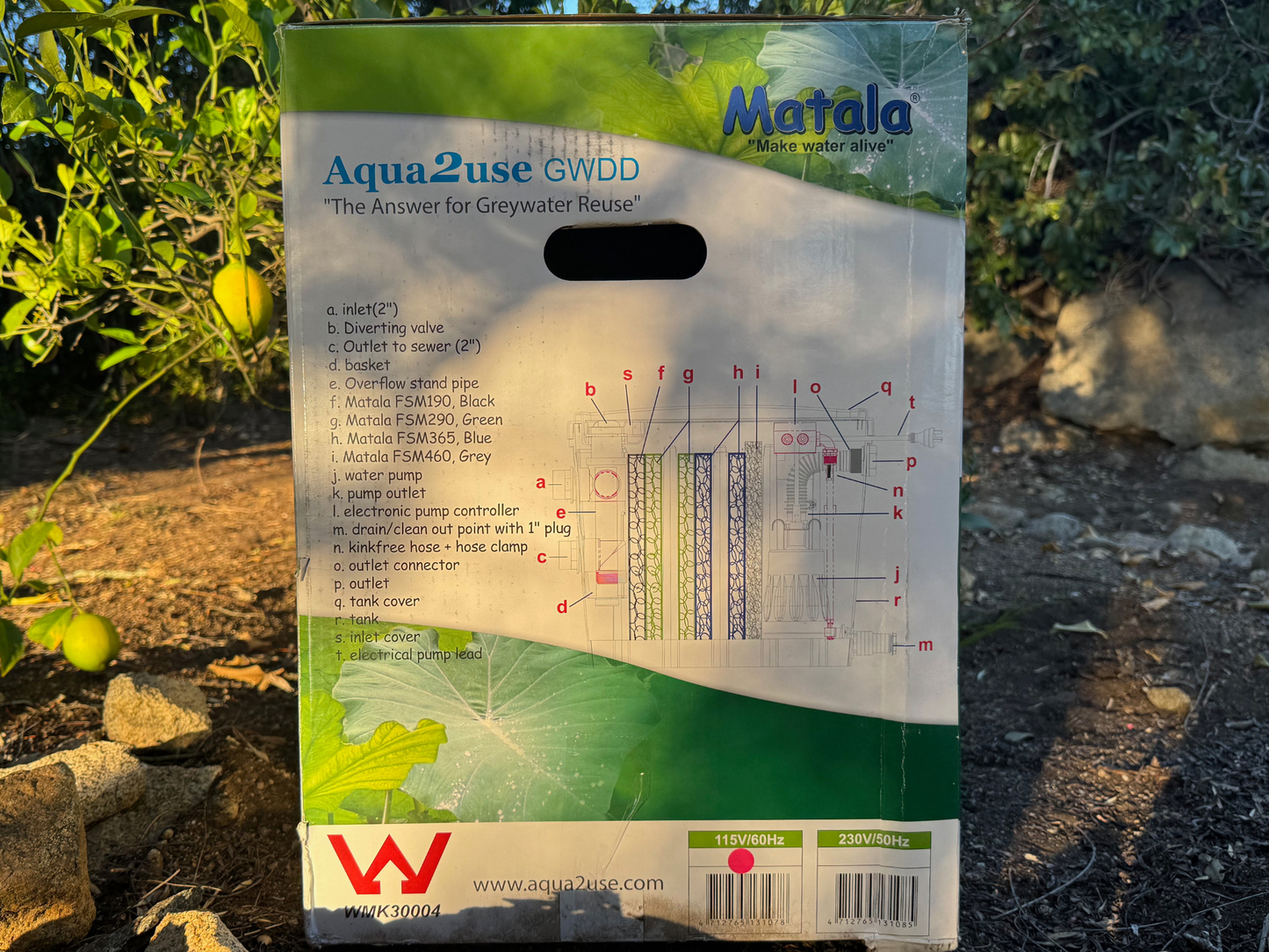 Open-Box Aqua2use GWDD Home Grey Water Recycling System