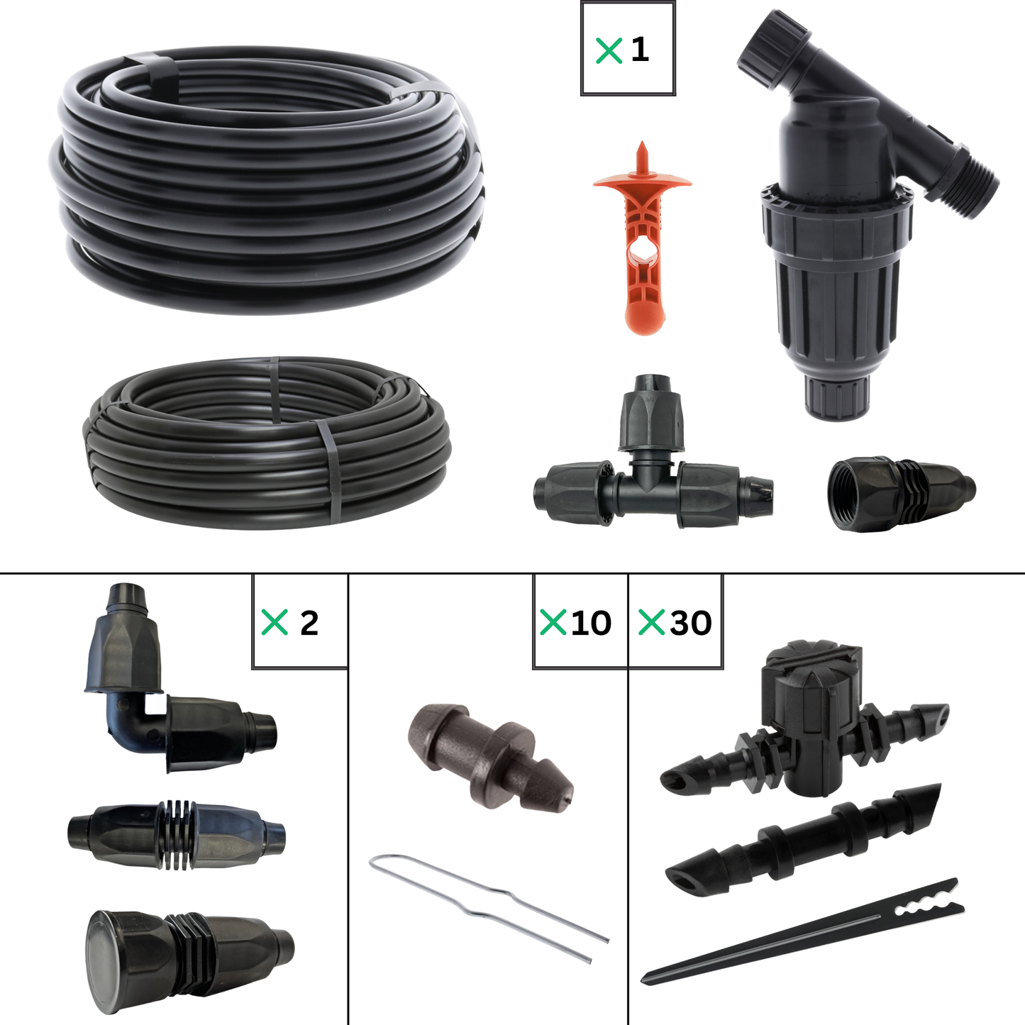 Kit d'irrigation goutte-à-goutte des eaux grises – Système de distribution paysager de qualité supérieure