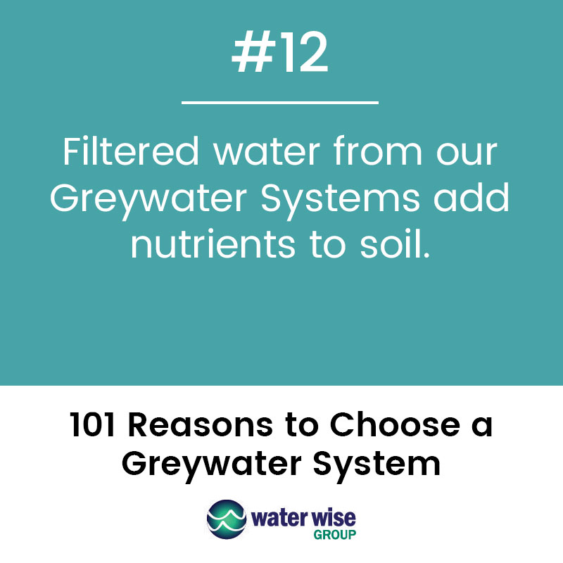 Filtered water from out Greywater Systems add nutrients to soil